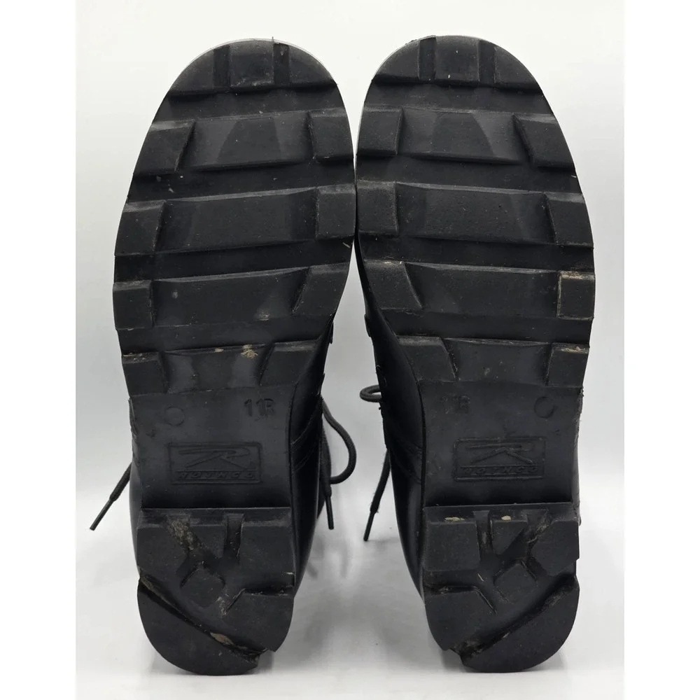 Rothco Men's Black Leather Jungle Boots Panama Sole Size 11R Regular